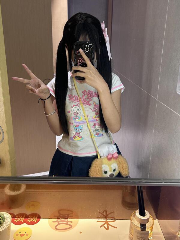 日本娘服 メゾピアノ ピアニスト 夏半袖Tシャツ プリンセスバニー コンサート半袖トップス|undefined