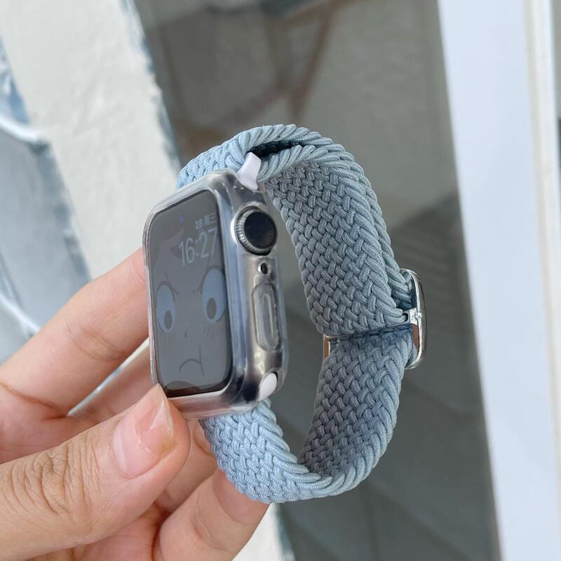 Suitable for Apple Watch 11 woven single-loop strap SE Apple Watch iWatch 10/9 adjustable nylon