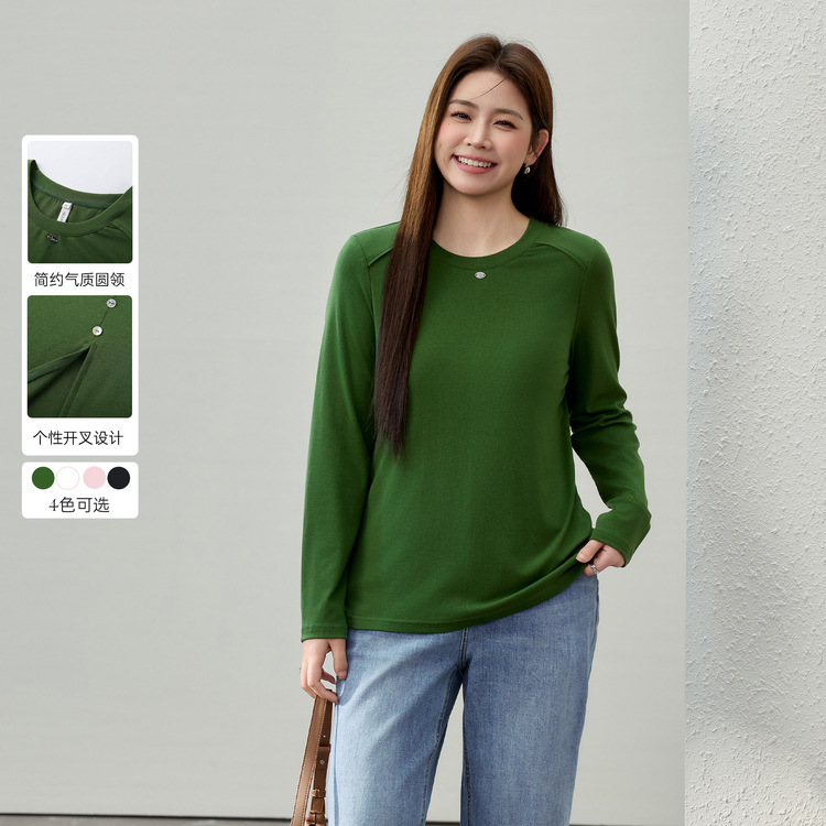 【慵懒松弛感肌底罗纹云朵针织衫】纤莉秀大码女装胖mm2025春新款