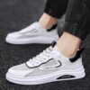 Men's summer breathable thin universal footwear, white shoes for leisure for leather shoes, 2024 years, soft sole