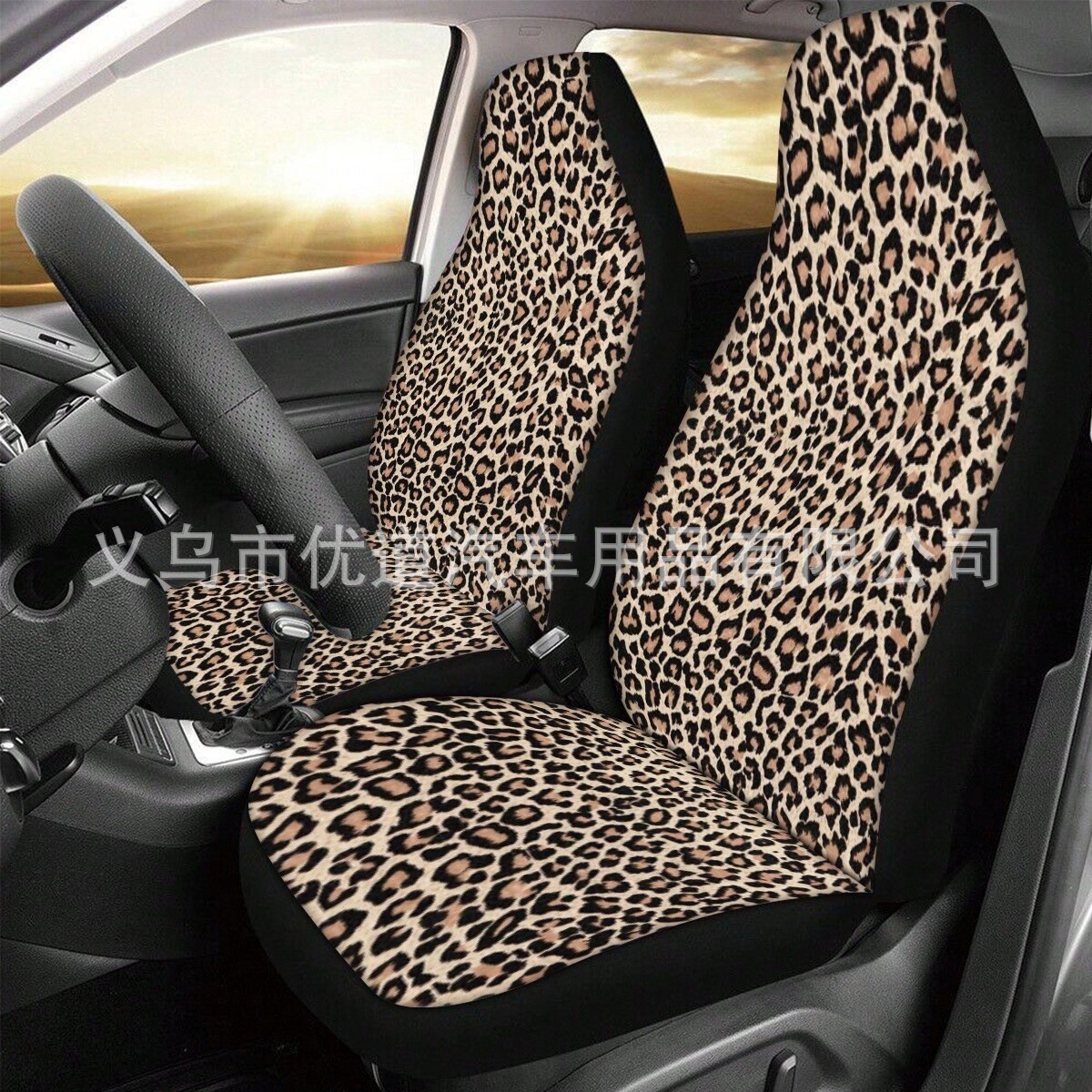 Auto universal asiento cubierta comercio exterior impresión de leopardo amarillo transfronteriza auto universal asiento cubierta venta en caliente transfronteriza