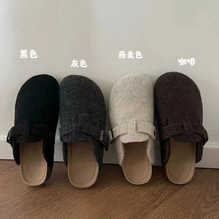 Jinmi ретро увеличивает толстую подошва ботинок Birkenn Женская осень и зима 2024 новый педаль мягкое дно