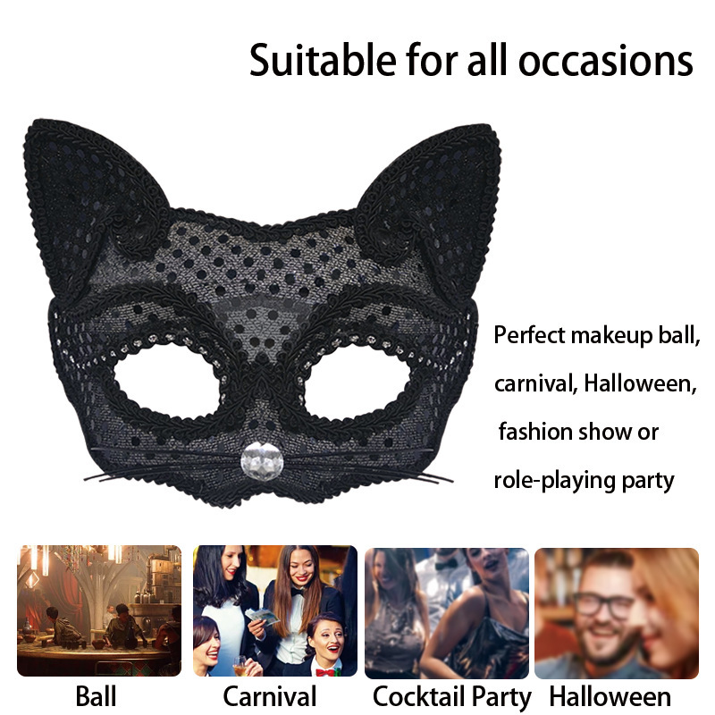 ハロウィンマスク インターネットセレブ 猫 魅惑的で魅力的な動物マスク 小道具 クロスボーダー|undefined