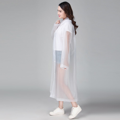 Wholesale Hiking Raincoat Button Waterproof Poncho Fashion Adult Unisex Thick EVA Raincoat Thick Poncho