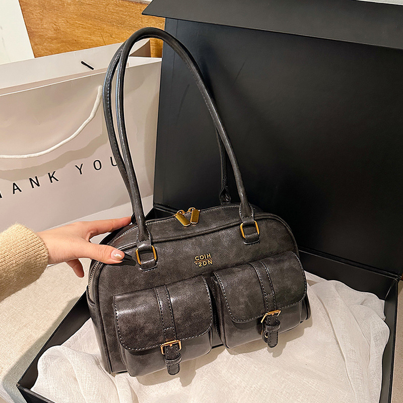 Women's Shoulder Bag High-end Large Capacity Boston Bowling Handbag_voghion.com