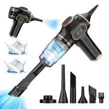 跨境车载吸尘器无线充电吸吹抽充四合一大功率车家两用手持吸尘器