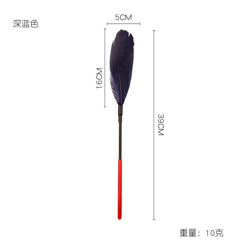 Feather Teaser Wand for Couples Play, Ostrich Feather Tickler, SM Sensory Prop — detail image 25