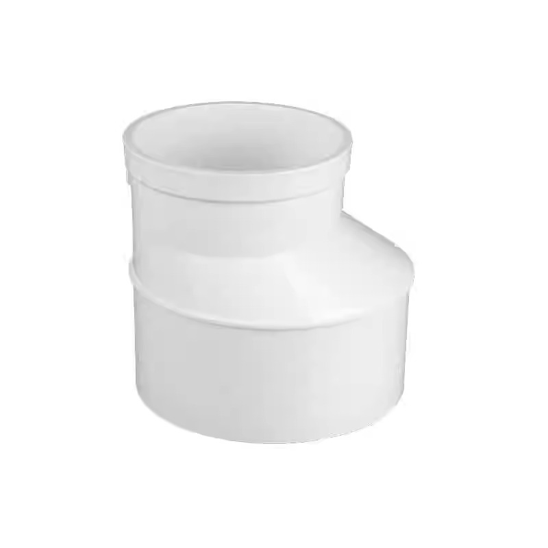 PVC reducción de diámetro de cabeza de drenaje conector interno y externo drenaje concéntrico excéntrico reducción directa en el sitio