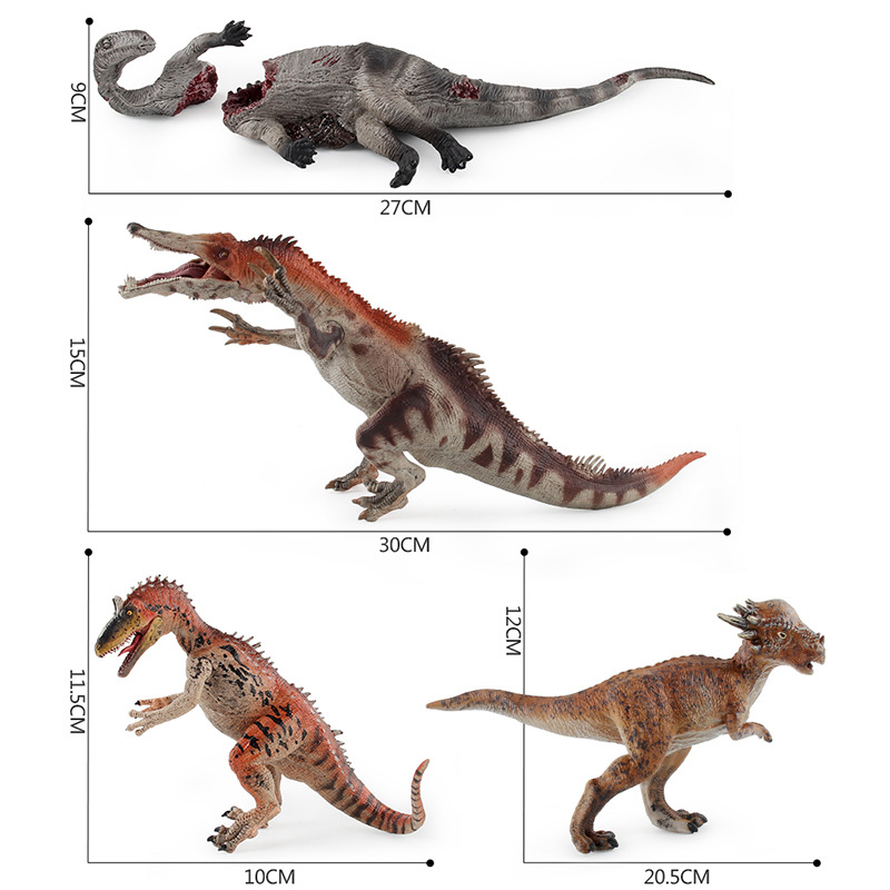 Simulación transfronteriza Jurásico modelo de dinosaurio Cresta de hielo Dragón Garra pesada Dragón Fantasma Río Dragón dinosaurio cadáver sólido modelo hecho a mano