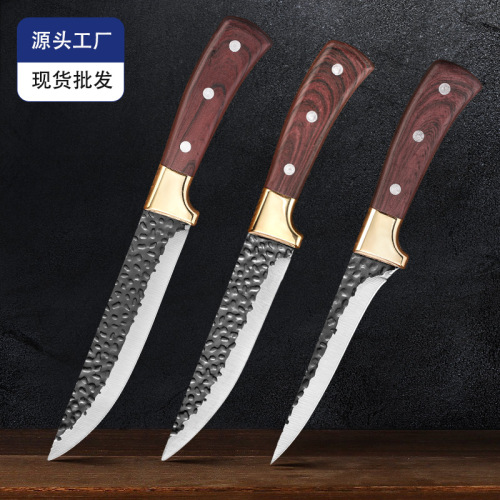 Hand-forged sharp bone-splitting knife, lamb slaughter and cutting knife, sharp blade, stainless steel, fast meat-cutting, special knife for killing pigs