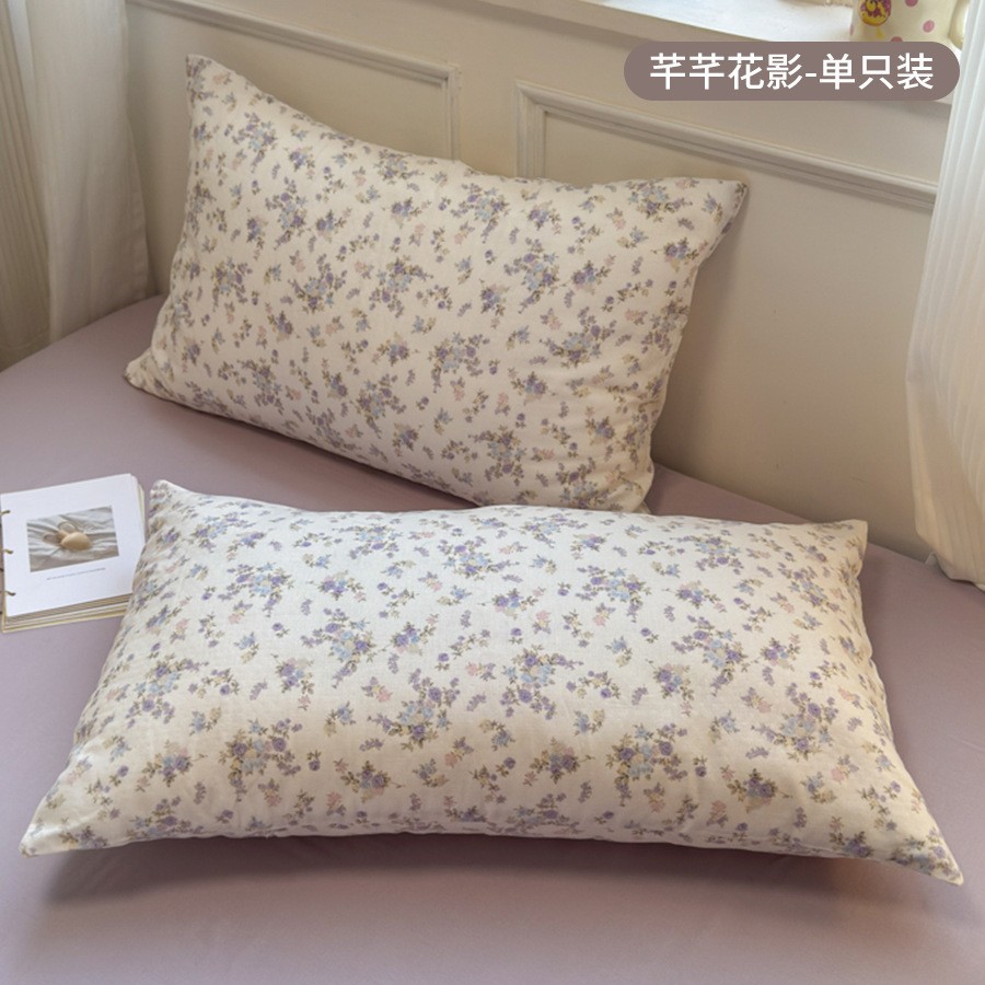 Funda de almohada de algodón de hilo de doble capa de algodón algodón 48cmx74cm dormitorio de estudiantes único 2025 nuevo núcleo de almohada cubierta interior