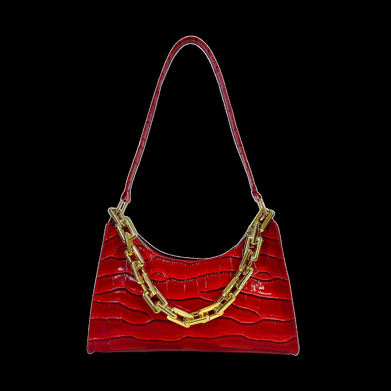 Bolso de axila con patrón de cocodrilo 2025 nuevo bolso de comercio exterior del sudeste asiático bolso de cercanías bolso de hombro de todo fósforo de moda femenina