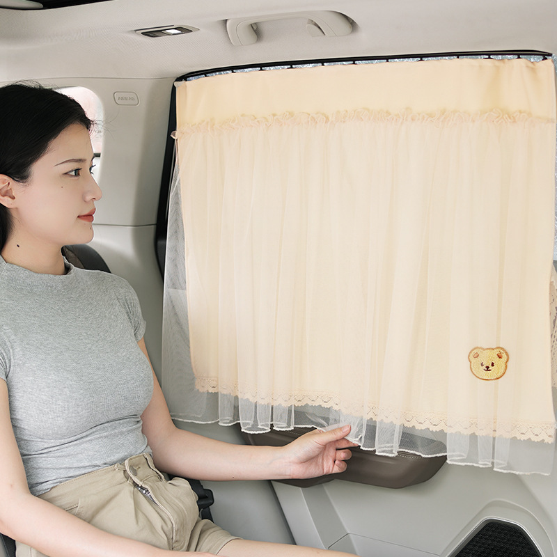Car Curtains, Baby Car Curtains, Baby Stroller Curtains, Sunshade Side Car Curtains, Rear Seat Lace Suction Cup Protection
