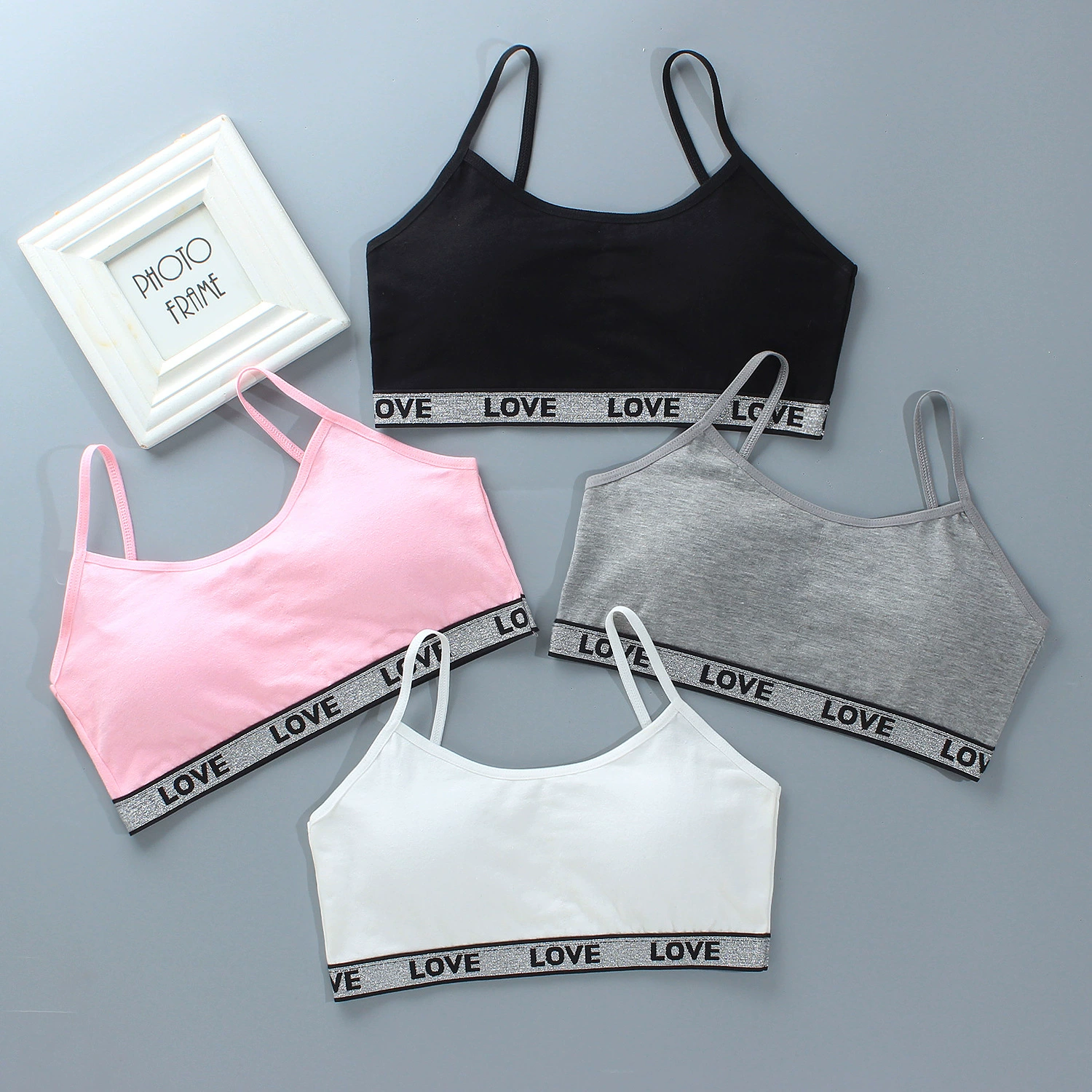 Детский топочный жилет камзол спортивный летний период развития хлопчатобумажный бюстгальтер для девочек в возрасте 12 лет