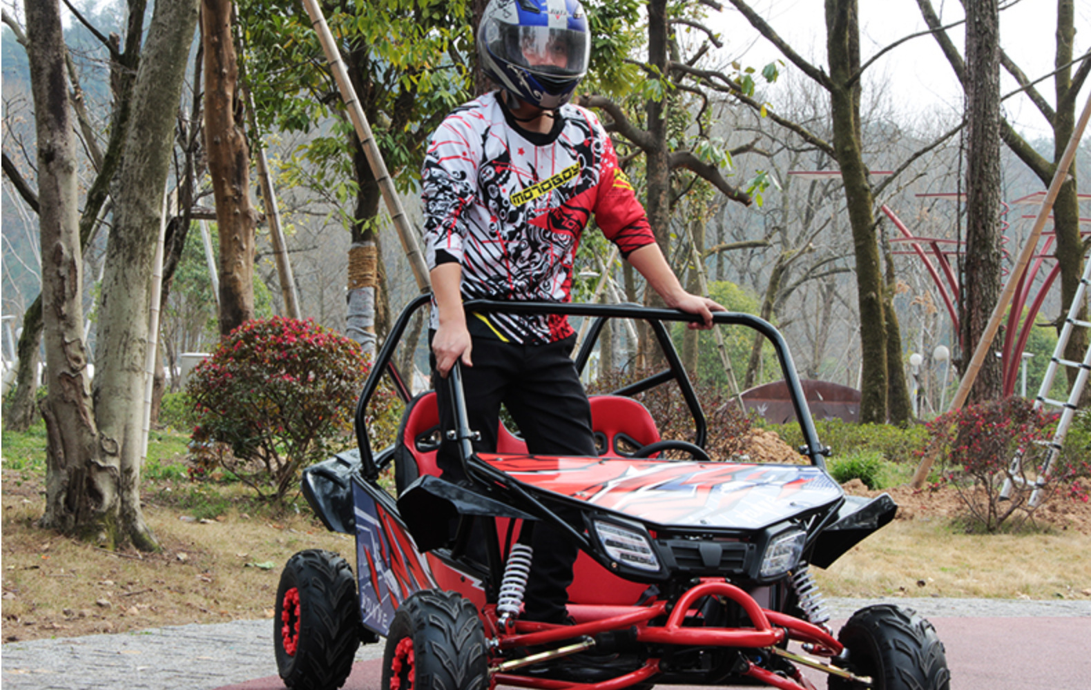 Parent-Child Two-Seater Go-Kart, Atv, Four-Wheel Off-Road Motorcycle, All-Terrain Vehicle, Electric Two-Seater Venue Rental