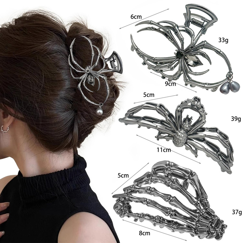 クロスボーダーハロウィンヘアピン、コウモリクリップ、コールドスタイルシンプルヘアアクセサリー、コウモリヘアピン、後頭部シャーククリップ|undefined