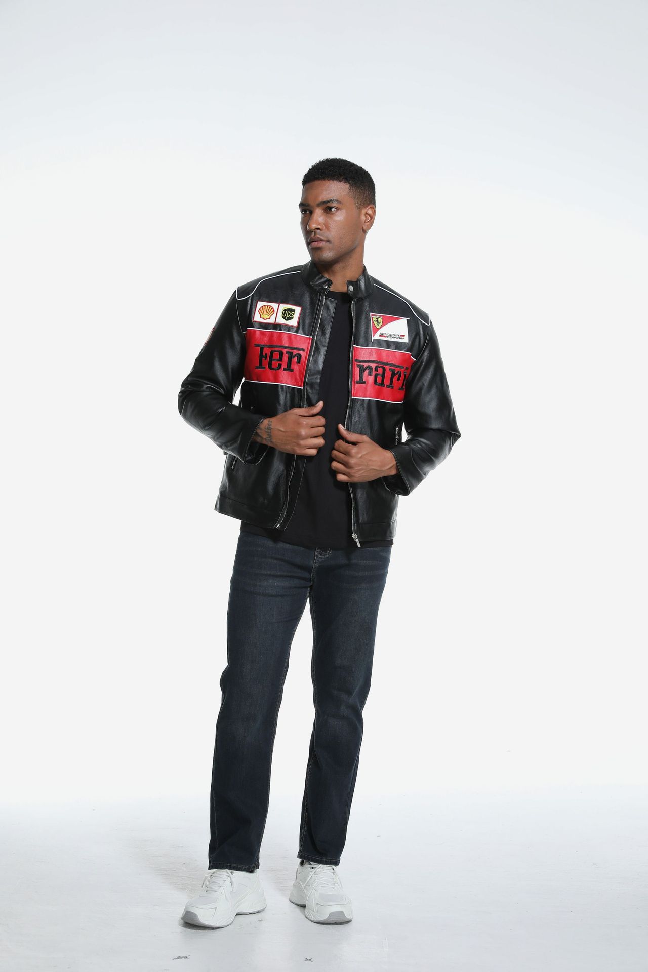 F1刺繍ジャケット卸売越境アマゾン秋冬婦人服新作ファッションゆったり長袖レトロアメリカンスタイル