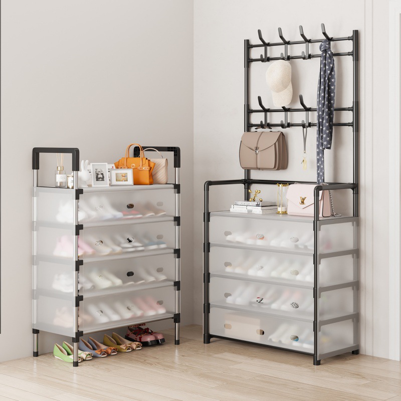 Zapatero simple, zapatero a prueba de polvo, hogar de varios pisos, robusto y duradero, casa de alquiler de gran capacidad, almacenamiento de dormitorio, zapatero simple