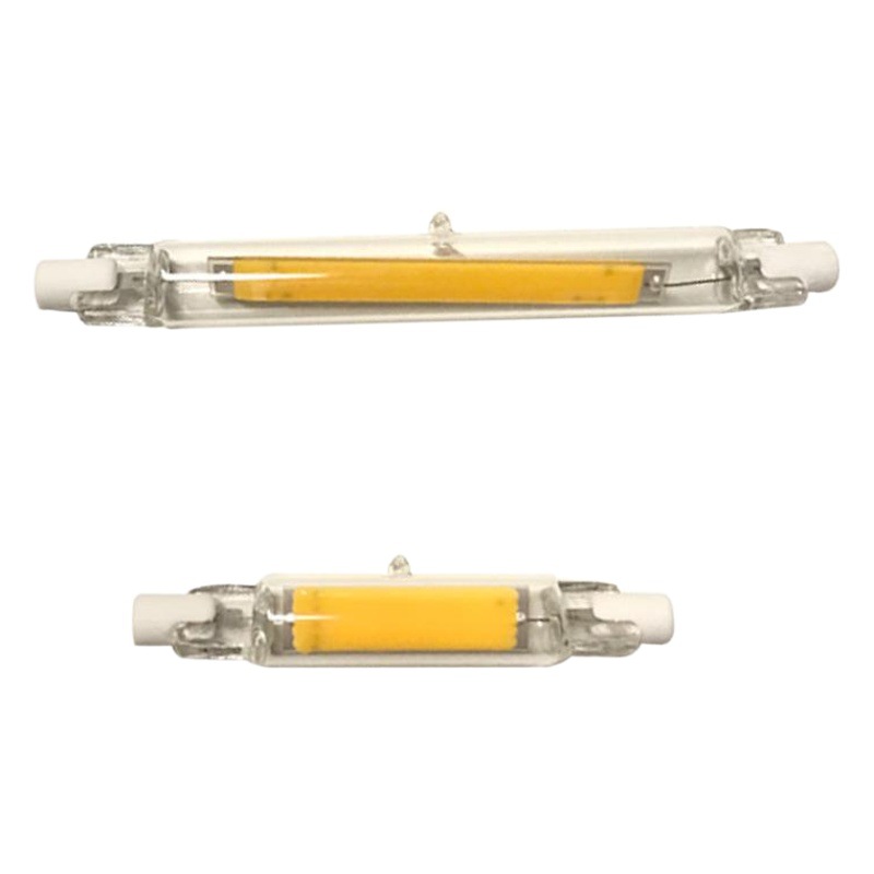 Nuevo reflector de vidrio R7S LED COB78mm118mm lámpara de doble extremo enchufe horizontal reemplazar la lámpara halógena 220V