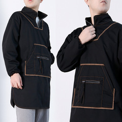 Apron with sleeves for home use, for women to cook and wash dishes, protective clothing for men, canvas workwear, long sleeves, logo printed