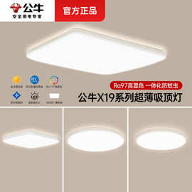 公牛X19简约吸顶灯客厅大厅主灯卧室灯轻奢高级感客厅灯全屋套餐