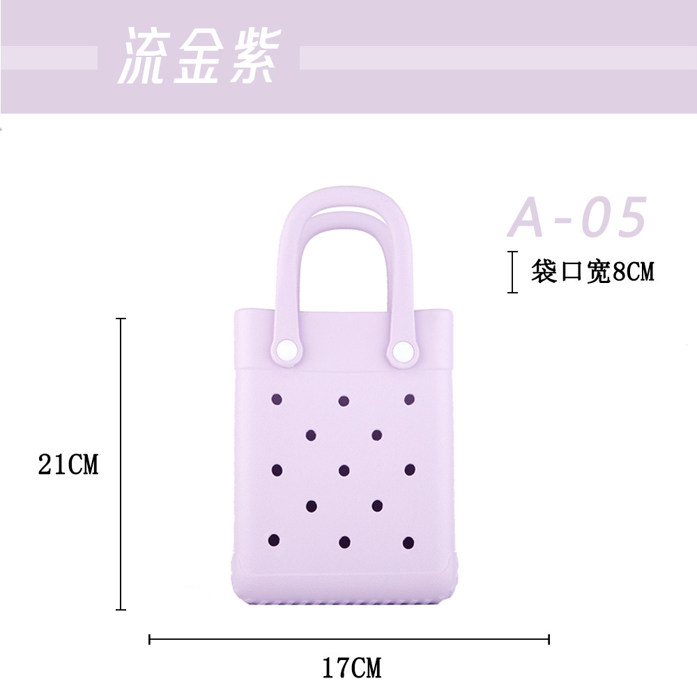 Eva transfronteriza pequeña y encantadora bolsa cuadrada de dibujos animados INS Dongdong bolsa de gelatina bolsa de playa bolso bolso bolso bolso bolso hombro