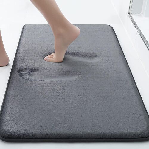 Flat Coral Fleece Floor Mat—Easy-to-Care-For Bathroom Mat, Solid-Color Non-Slip Mat for Toilets and Bathrooms—Direct Supply