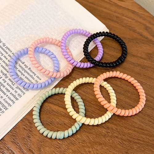 Candy color phone cord hair rope small fresh hair rope hair band girls hair accessories wholesale rubber band hair accessories