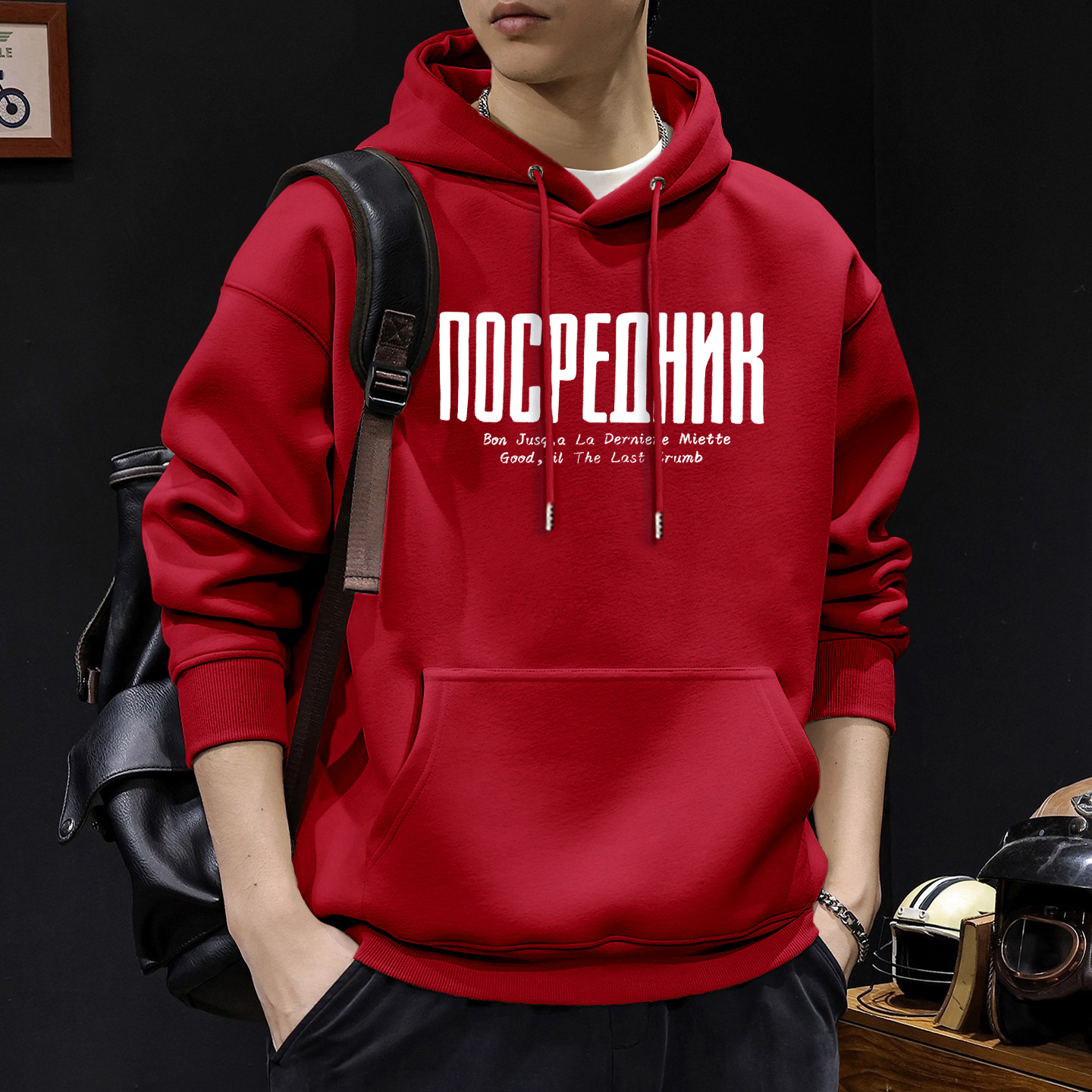 Suéter hombre encapuchado primavera y otoño estilo americano pesado pesado invierno más chaqueta de terciopelo nuevo abrigo de hombre de otoño
