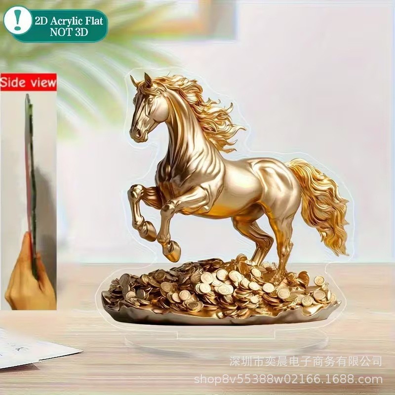 Colgante creativo transfronterizo nuevo caballo para el éxito acrílico decoración plana decoración de escritorio decoración para el hogar