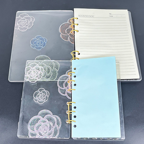 diy glue mold camellia notebook A5A6 high mirror notebook silicone mold AB surface jewelry grinding tool