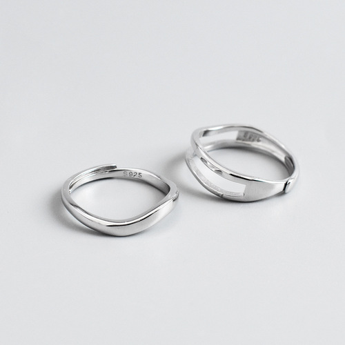 [Fit] Original niche design ring s925 sterling silver couple ring fashionable men and women live ring jewelry