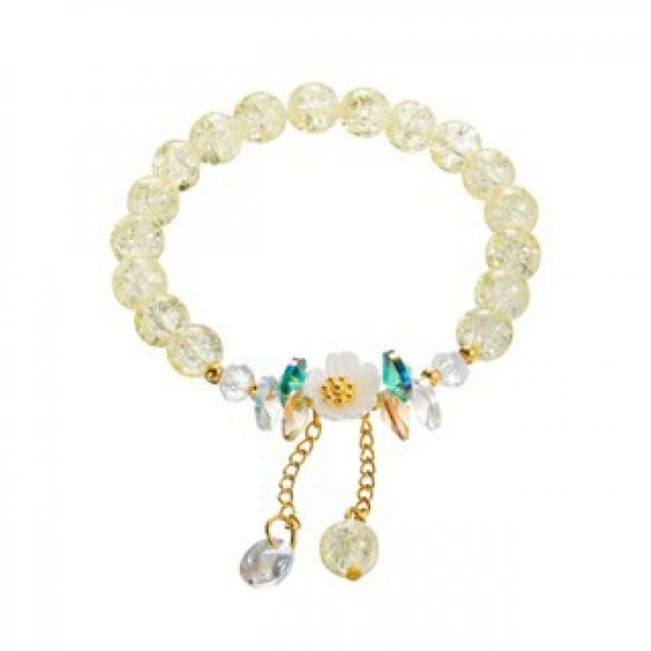 Yellow fresh bracelet flower-shaped