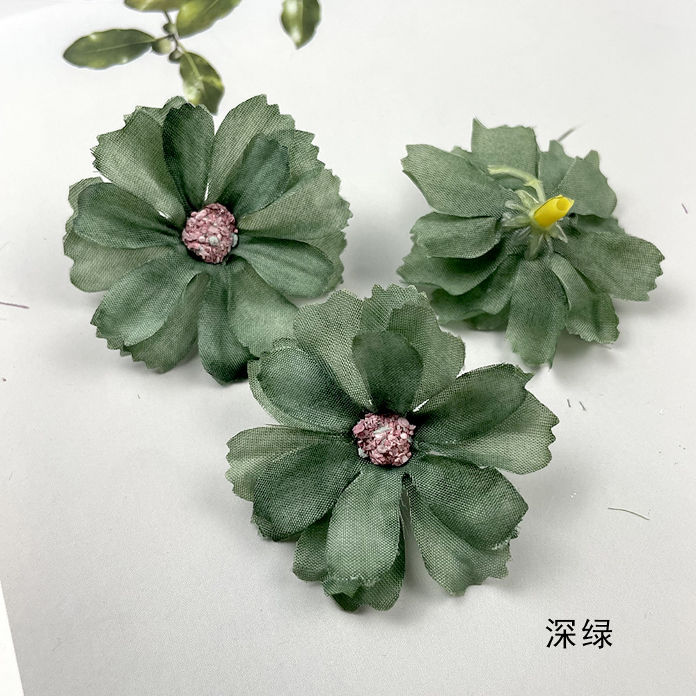 4.5cm núcleo de hierba flor de ciruela DIY hecha a mano material de ropa flores falsas flores decoración de pared de flores