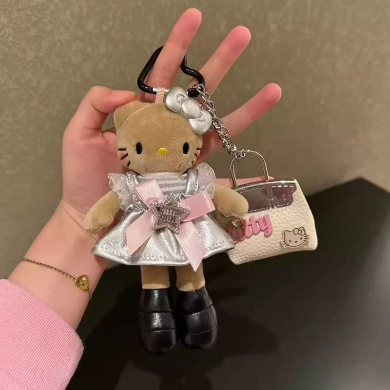 可爱长腿猫挂件kitty包包挂件毛绒玩偶公仔书包kt挂饰女生可爱饰|undefined