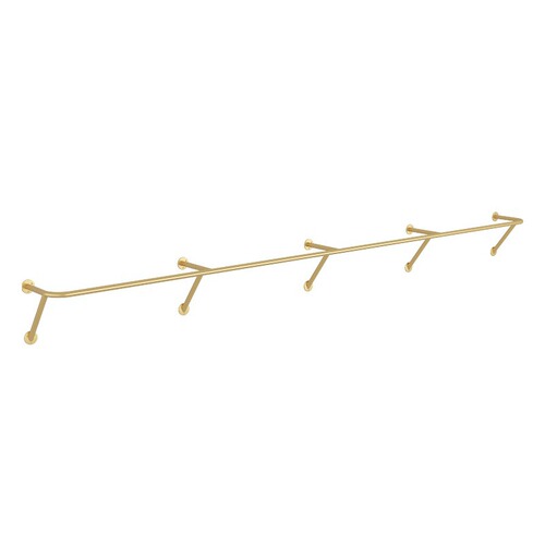 Simple women's and children's clothing store wall display rack, side hanging display stand, wall-mounted hanger, golden shelf