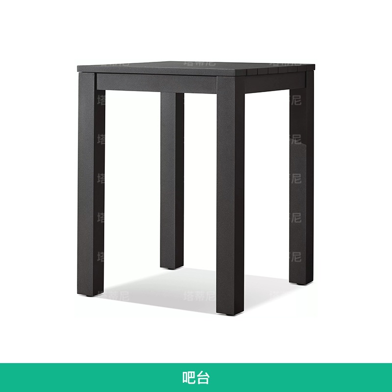 Mesa y sillas de patio al aire libre de alta gama terraza de jardín al aire libre impermeable a prueba de agua y protección solar de madera maciza mesa larga de hotel villa de madera