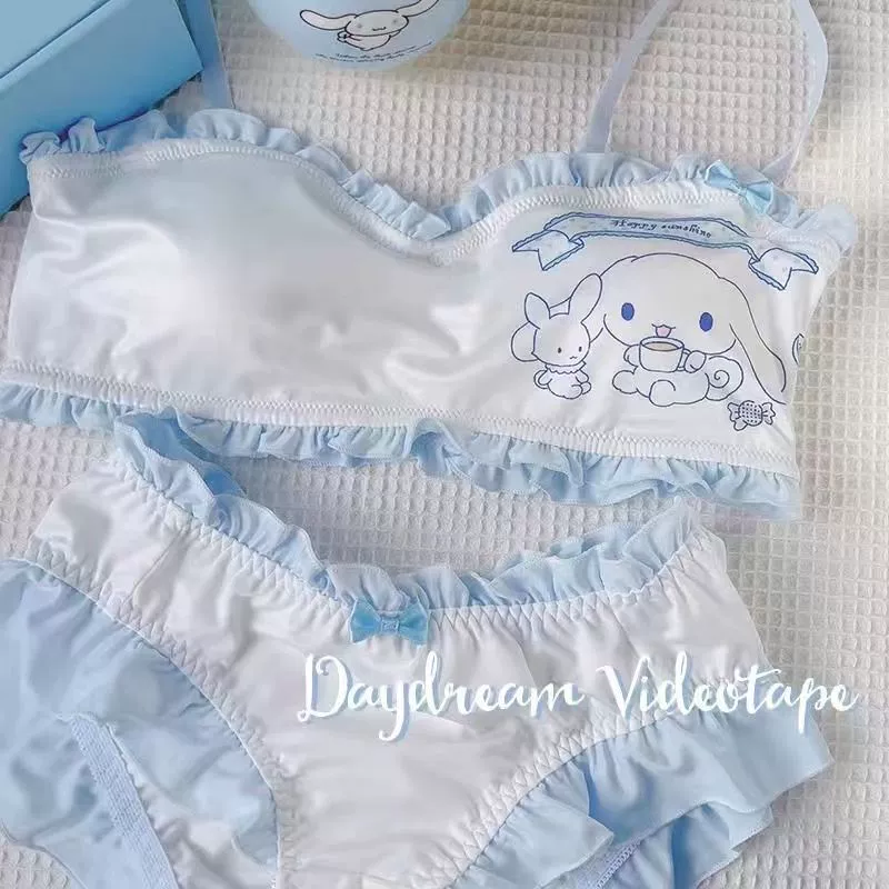 Милое нижнее белье, мультяшный топ-бюстье, удобный беспроводной бюстгальтер, набор для учащихся начальных классов