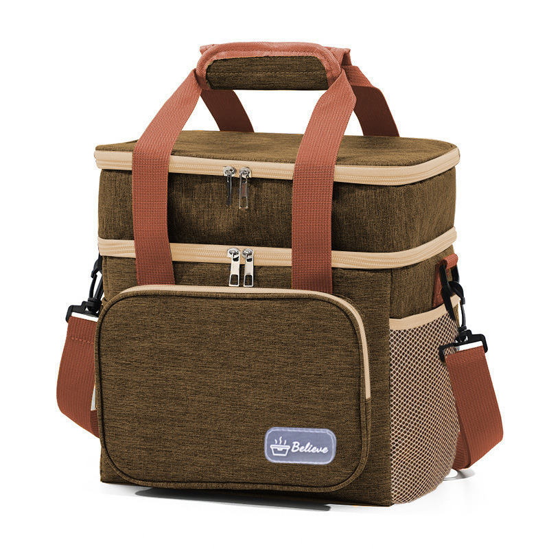 Etiquetado de comercio transfronterizo bolsa de hielo bolsa de picnic bolsa de almuerzo portátil bolsa de almuerzo de gran capacidad bolsa de arroz de aislamiento de tela Oxford