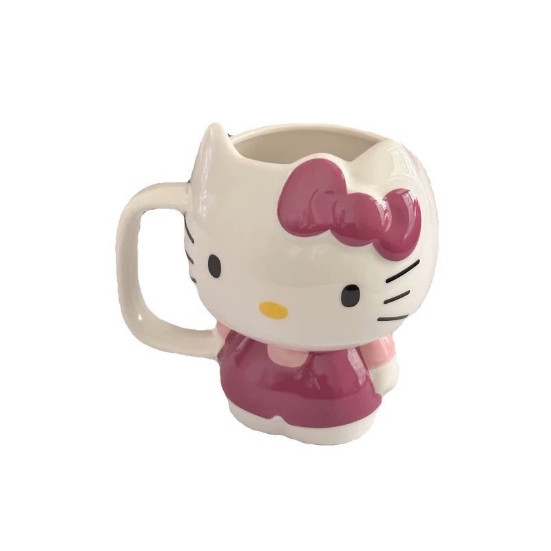 Керамическая чашка Hello Kitty Katie Cup Creative Mark Cup Cartoon Cute Girls Water Cup практичная большая ёмкость
