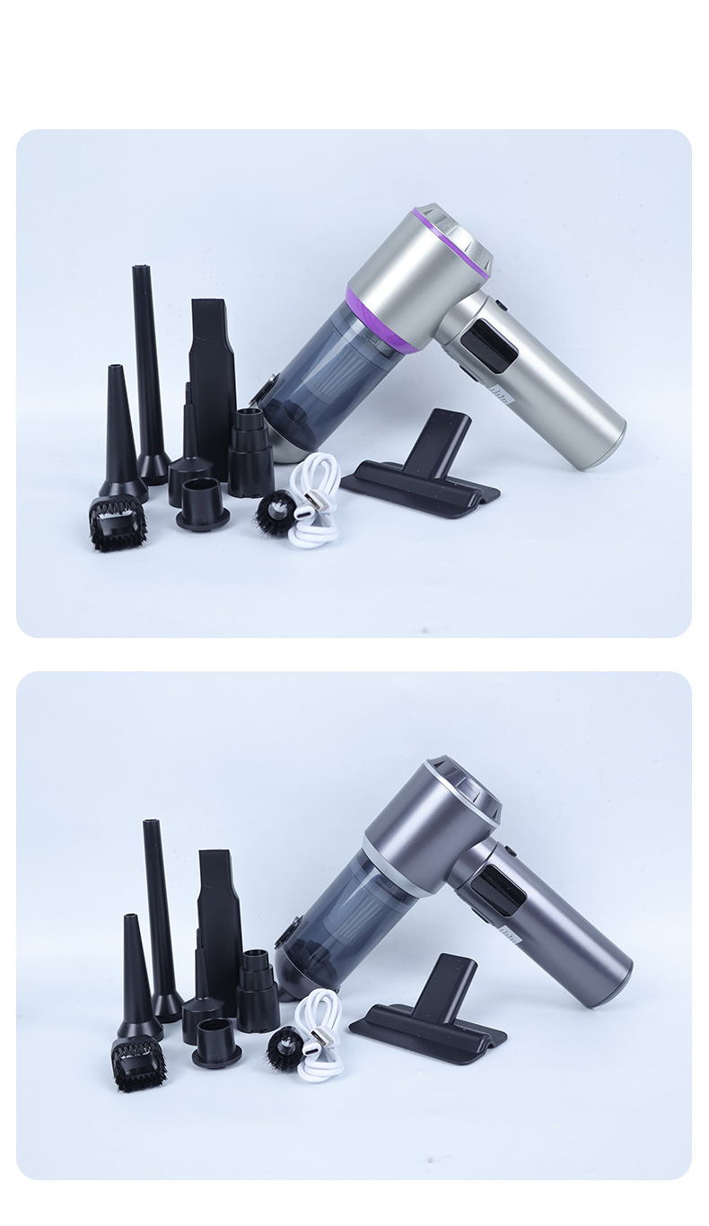 Car-Mounted High-Suction Vacuum Cleaner Wireless Power Display Portable Brushless Motor Household Handheld Dust Collector Dust Blower