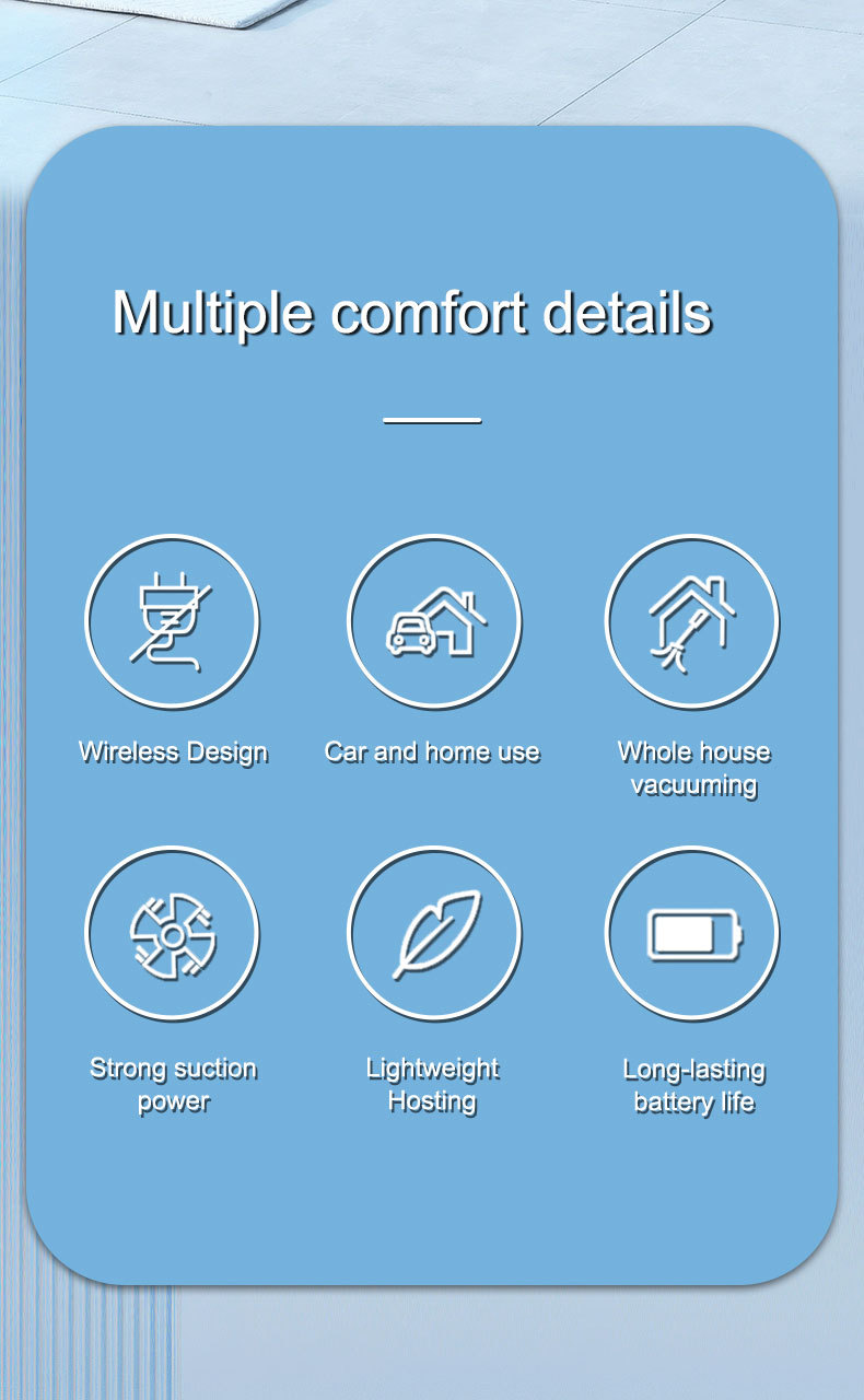 Trådlös dammsugare hushållsbil multifunktionell bärbar handdammsugare supersug högeffektsdammsugare_voghion.com
