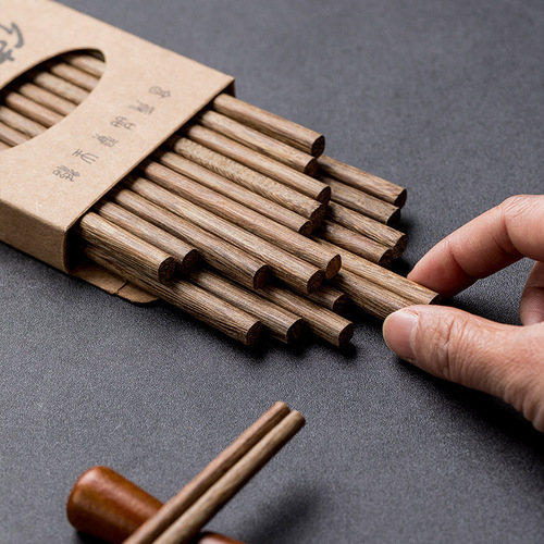 Chicken wing wood chopsticks Japanese-style home-packed business solid wood useful single-pack household chopsticks wholesale gift box