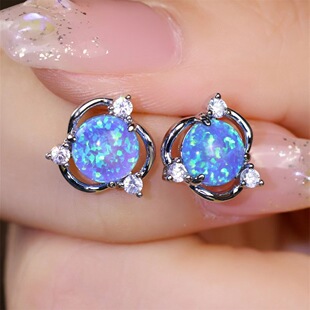 European and American Round Rotating Earrings, Simple and Personalized Niche Accessible Luxury Earrings, French Style Zinc Alloy Women's Earrings