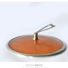 広縁ガラス蓋多機能シリカゲルガラス蓋シリカゲルリング汎用鍋蓋取っ手鋼化防止鍋蓋