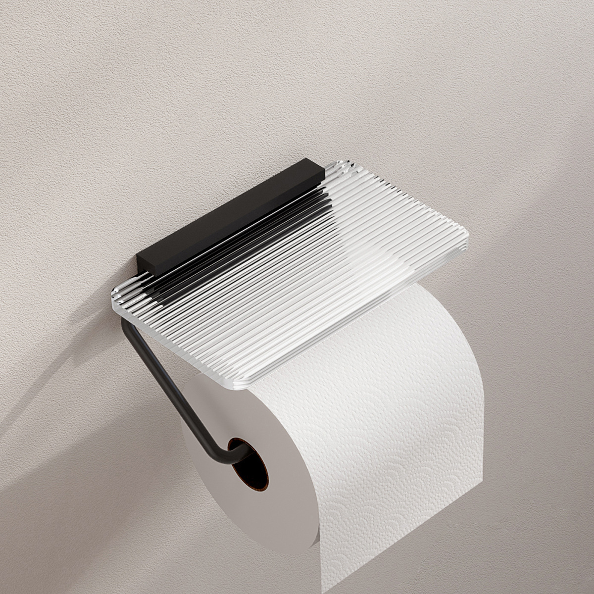 Acrylic paper roll holder bathroom wall-mounted paper towel holder…