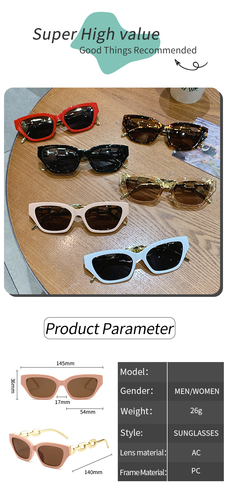 European And American Personalized Hip Hop Sunglasses Leg Chain Sunglasses Fashion Polygonal Small Frame Trendy Street Photography Sunglasses_viptrois.com
