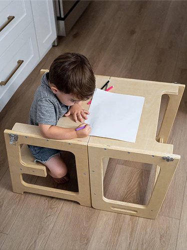 Wholesale Foldable Blackboard Step Stool Baby Handwashing Bench Children's Footstool Multifunctional Table and Chair Kitchen Stool Montessori Learning