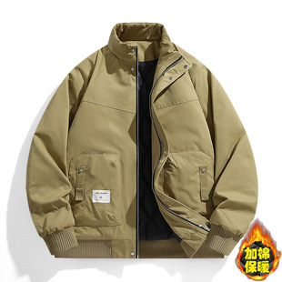 Customized Logom-8Xl Autumn and Winter New Jacket Men's Fashion Casual Stand-Up Collar Workwear Cotton Thickeneded Jacket Cotton Clothing