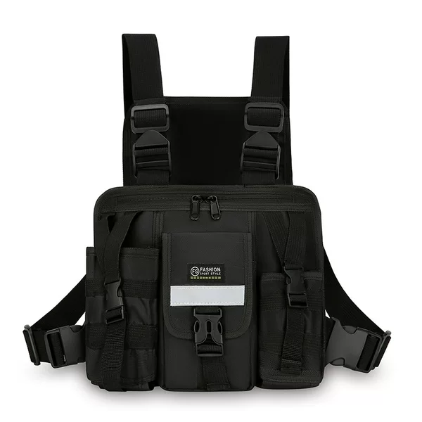 Cross-border Trendy Brand Tactical Bag Outdoor Functional Vest Bag Casual Personalized Men's Vest Bag Men's Chest Bag Riding Backpack